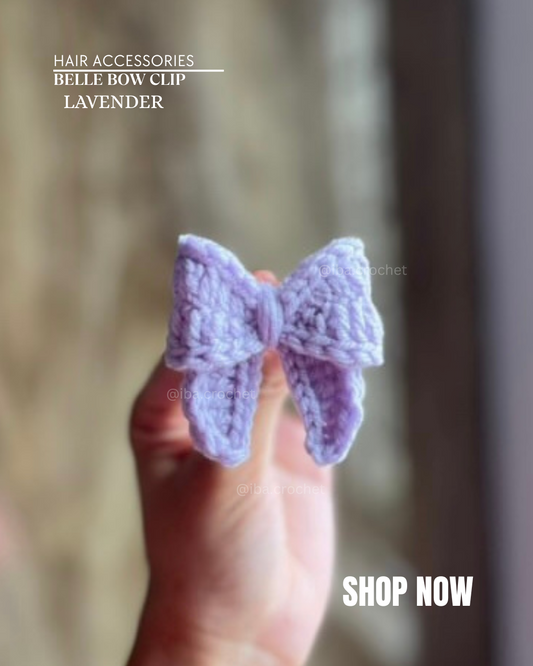 Belle Crochet Bow Hair Clip