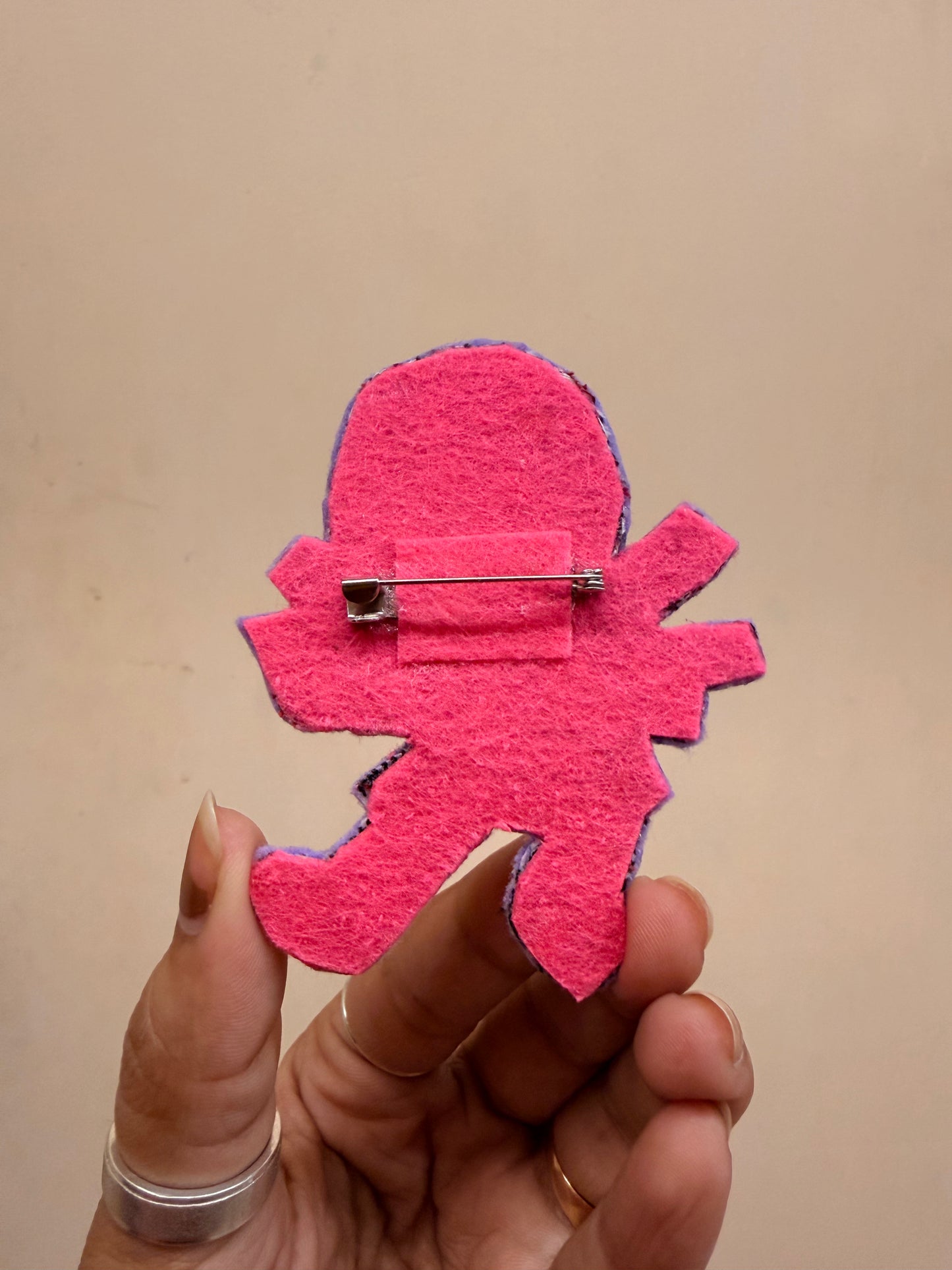Iron Man Embroidered Brooch back