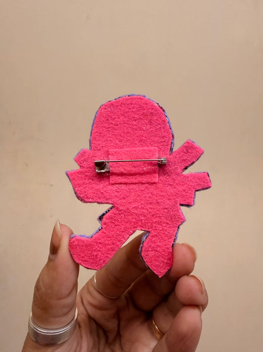 Iron Man Embroidered Brooch back
