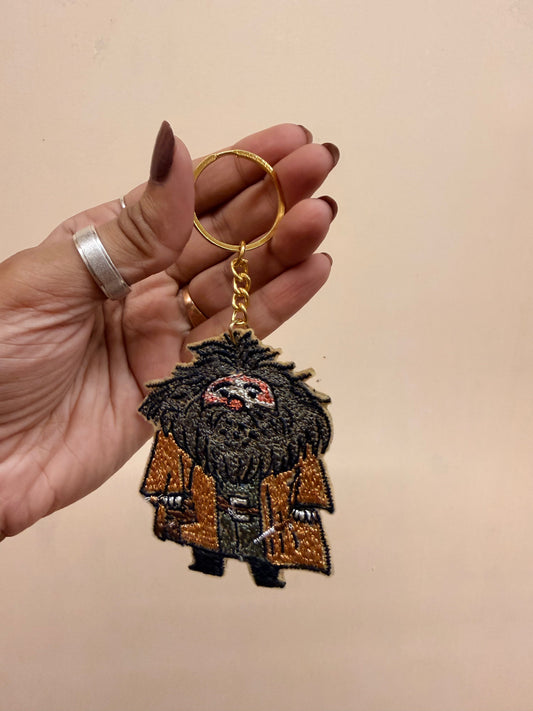 Hagrid Embroidered Key Ring