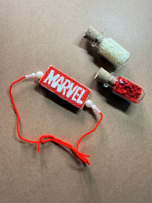 Marvel Logo Embroidered Rakhi image 2