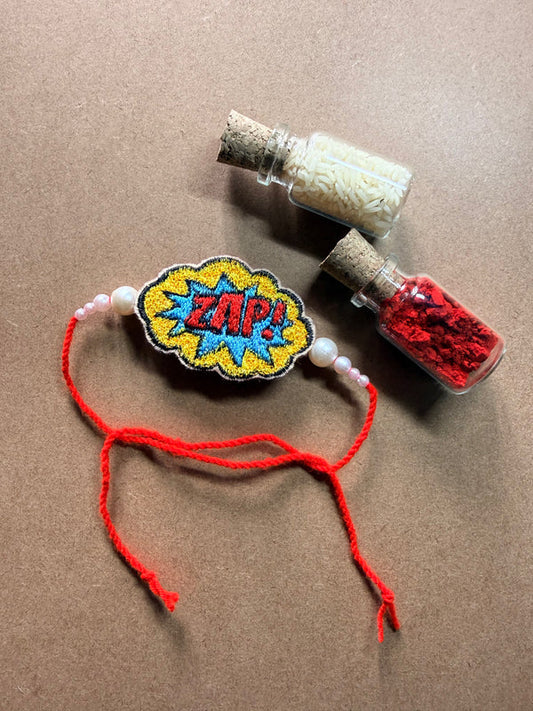 ZAP Comic Embroidered Rakhi image 2