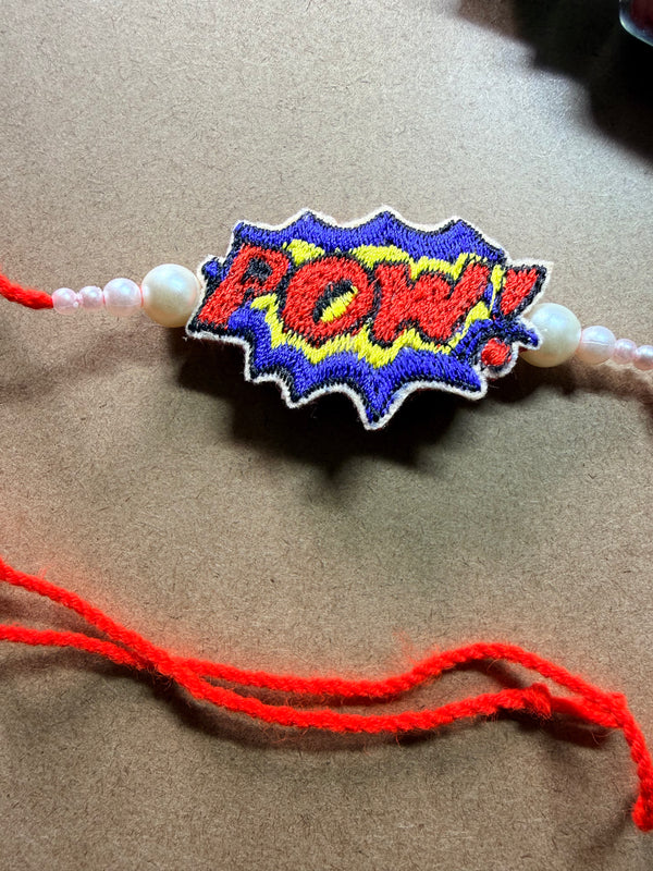 POW Comic Embroidered Rakhi image 3
