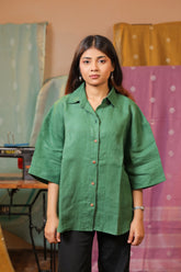 Linen Green Shirt