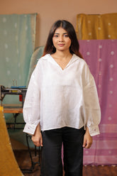 Linen Button Top