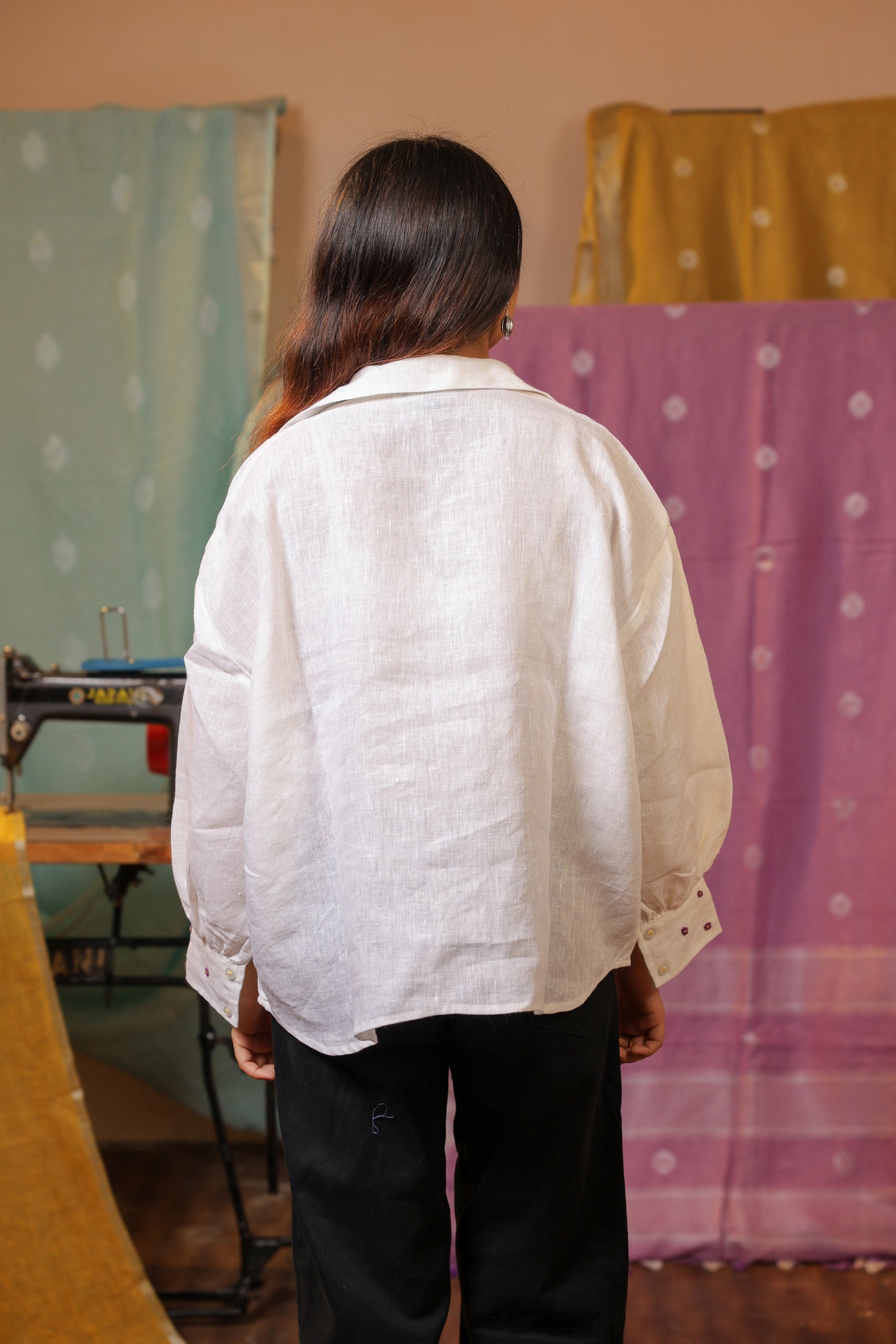 Linen Button Top
