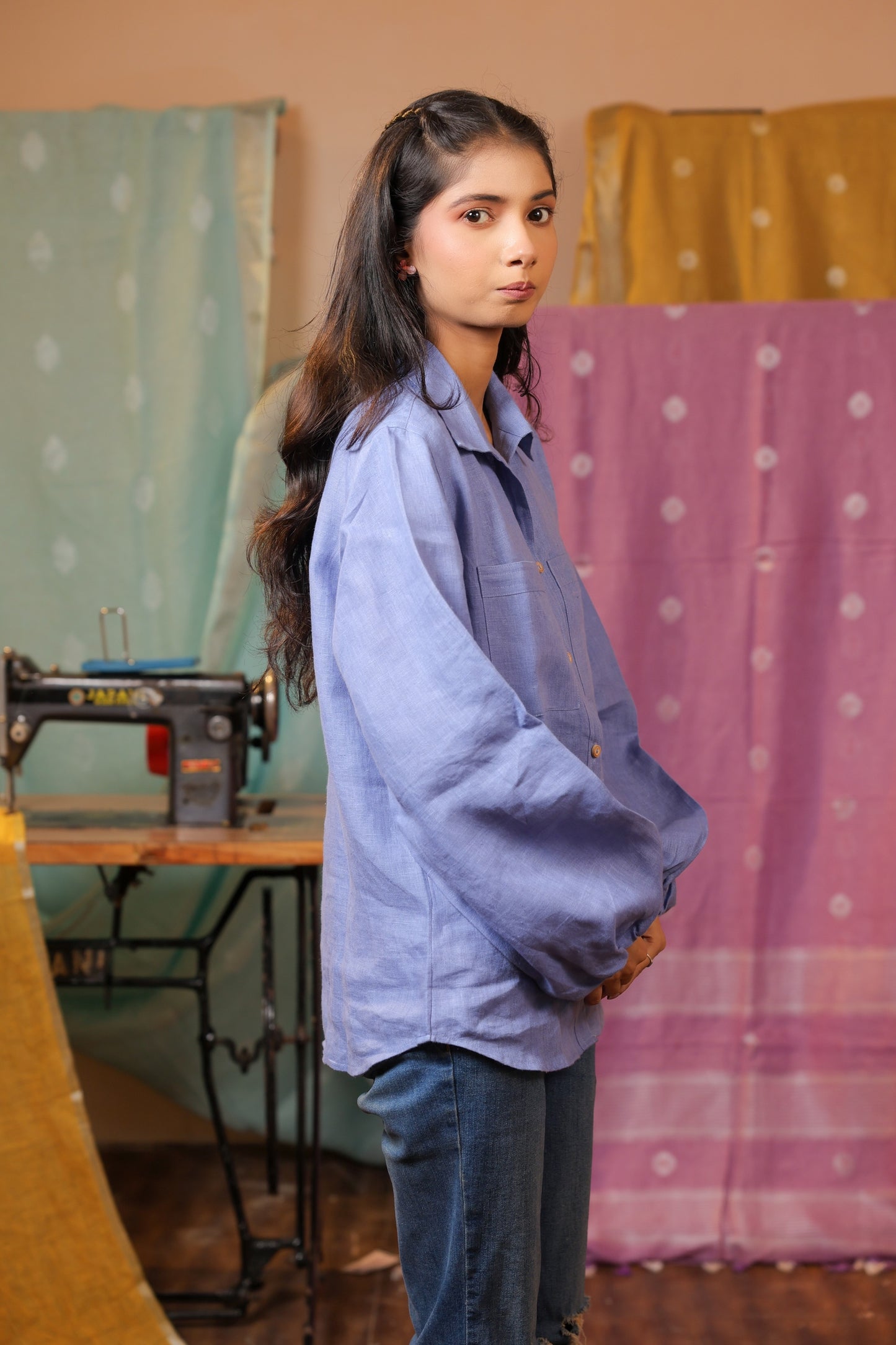 Linen Purple Shirt