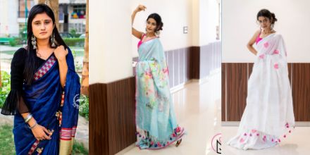 Top 100 Pure Linen Sarees