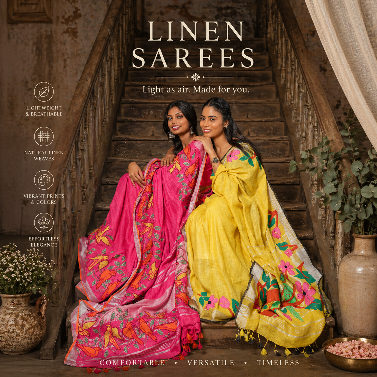 Linen Sarees