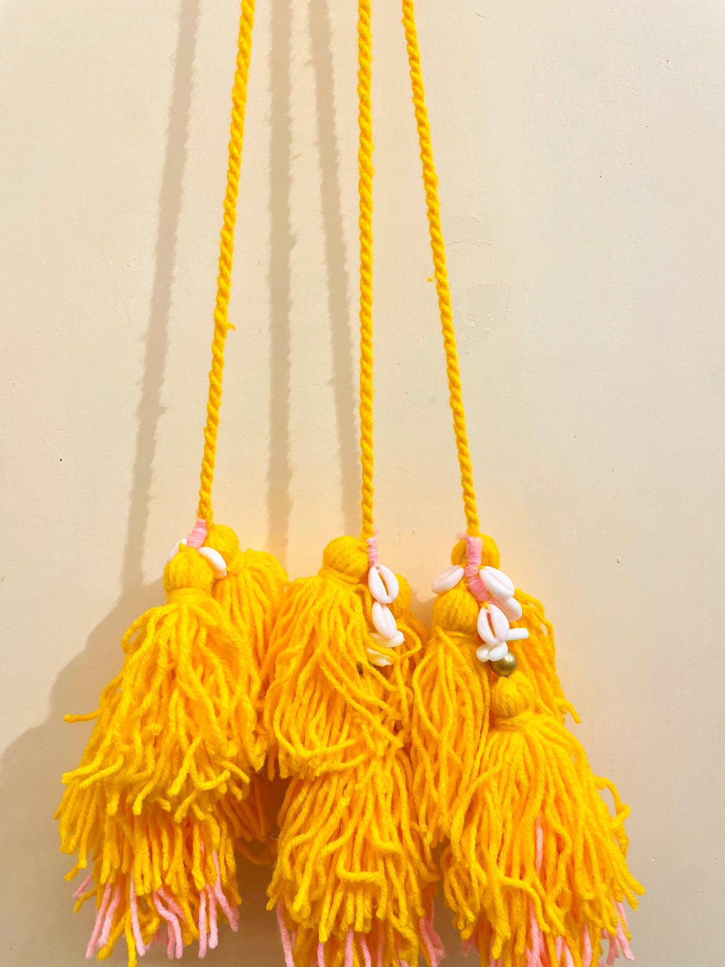 Sunshine Bloom Handcrafted Paranda with Cowrie Shells