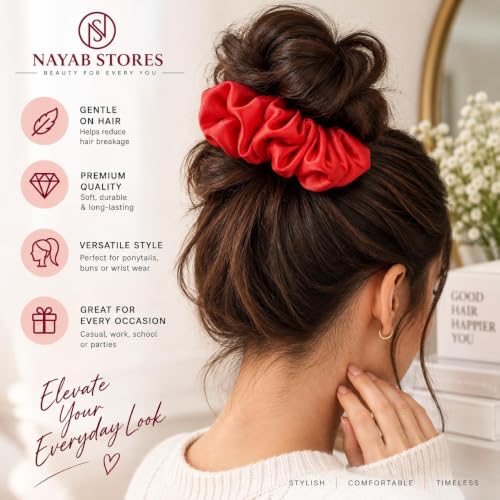 Satin Scrunchies 6 Pack