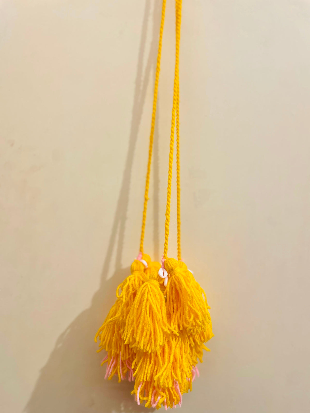 Sunshine Bloom Handcrafted Paranda with Cowrie Shells