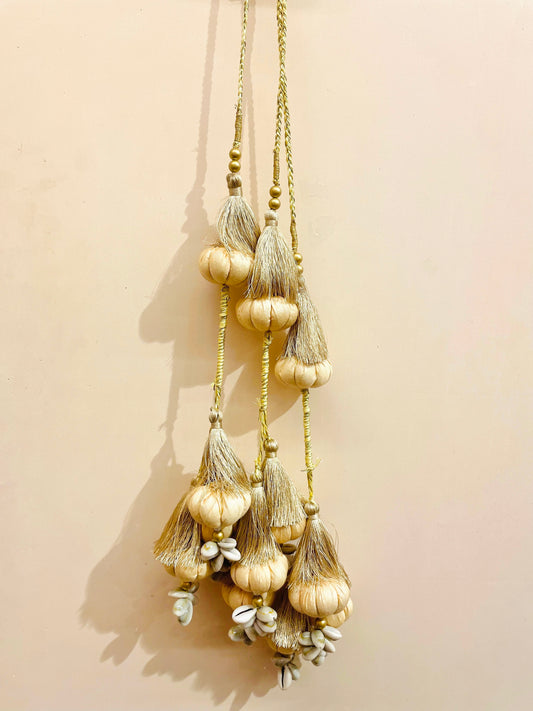Ivory Gold Cowrie Tassel Paranda