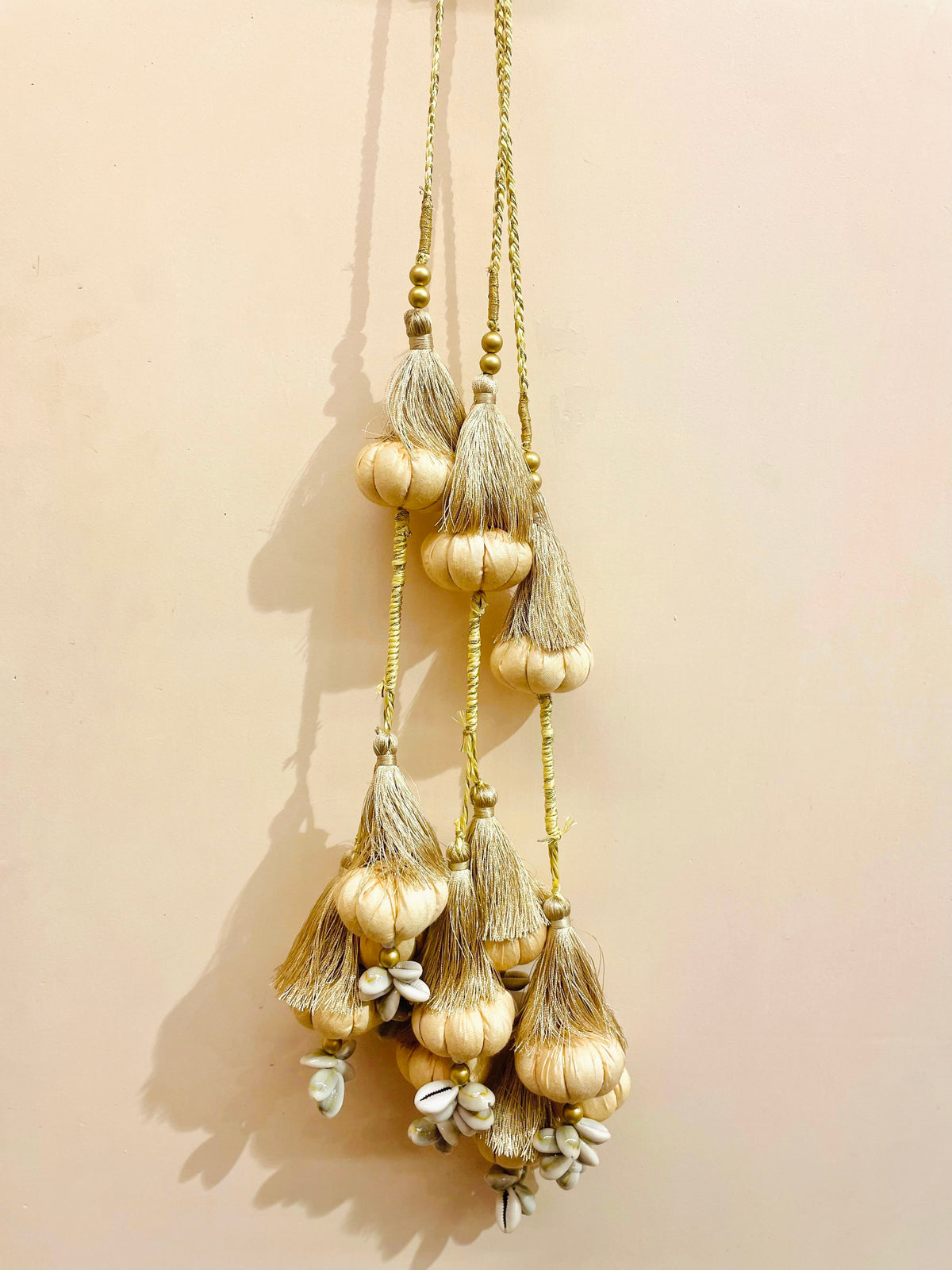 Ivory Gold Cowrie Tassel Paranda