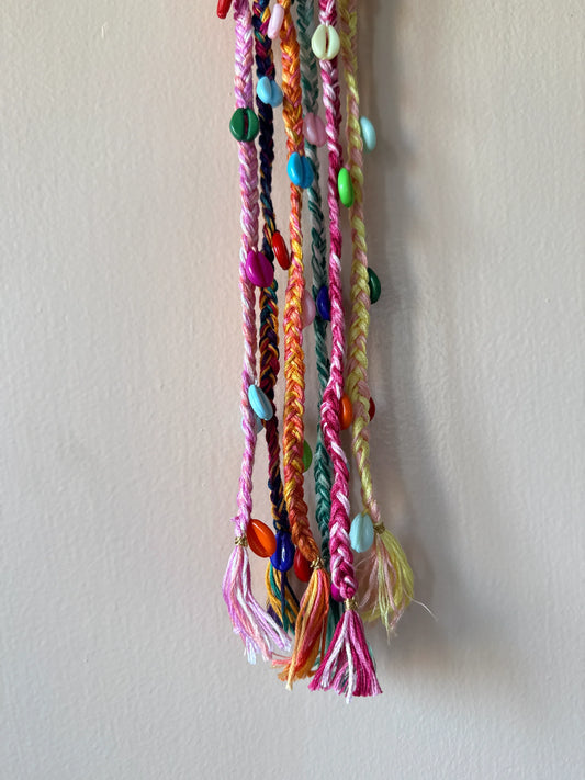 Rainbow Beaded Braided Hair Band