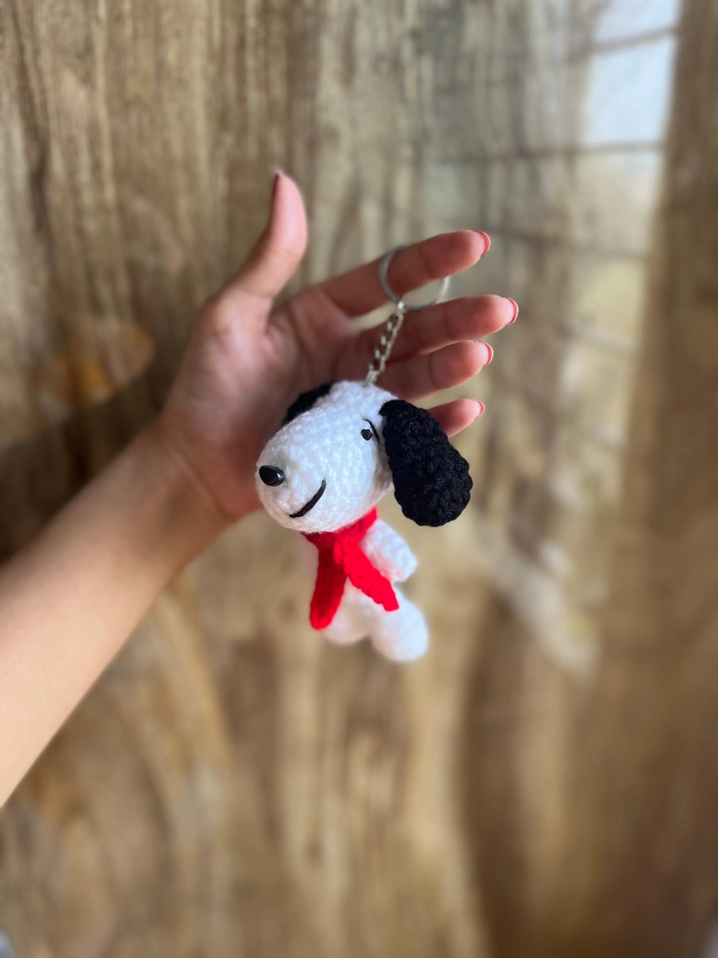 Snoopy Crochet Keychain