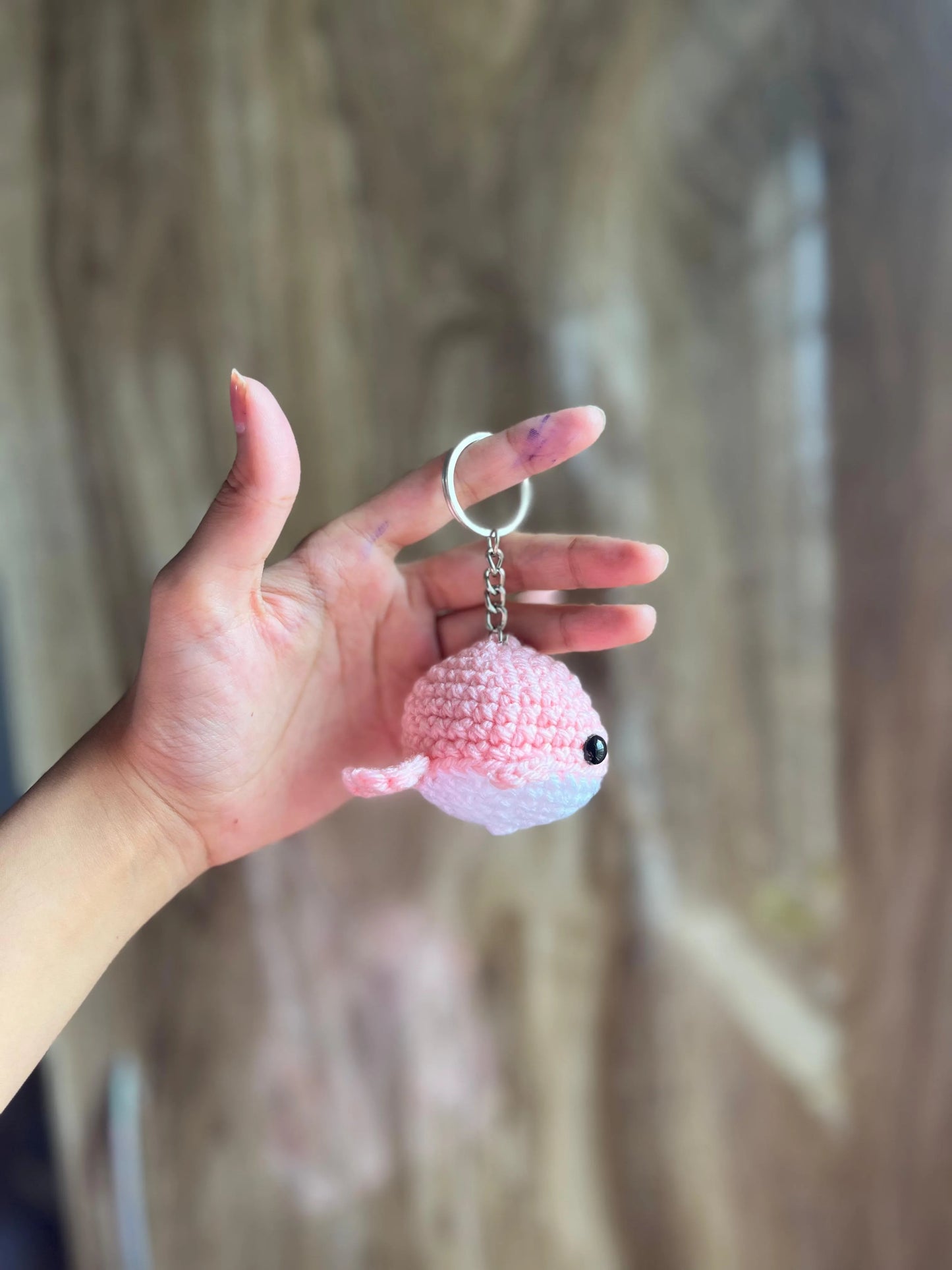 Whale Crochet Keychain