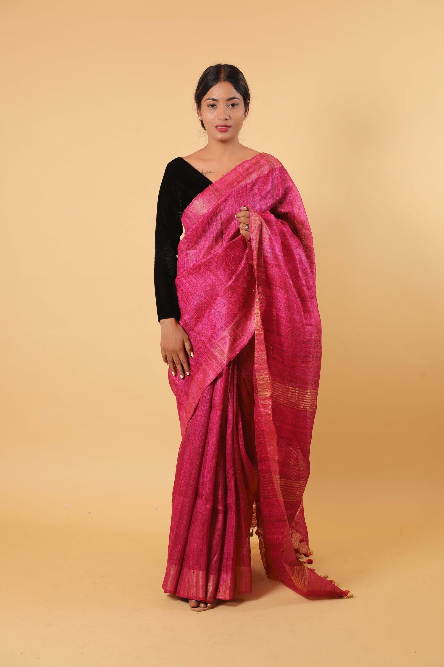 Bhagalpuri Pure Bhagalpuri Cotton Saree in Off White : SUG779