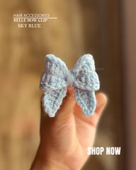 Belle Bow Clip Crochet