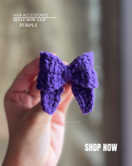 Belle Bow Clip Crochet