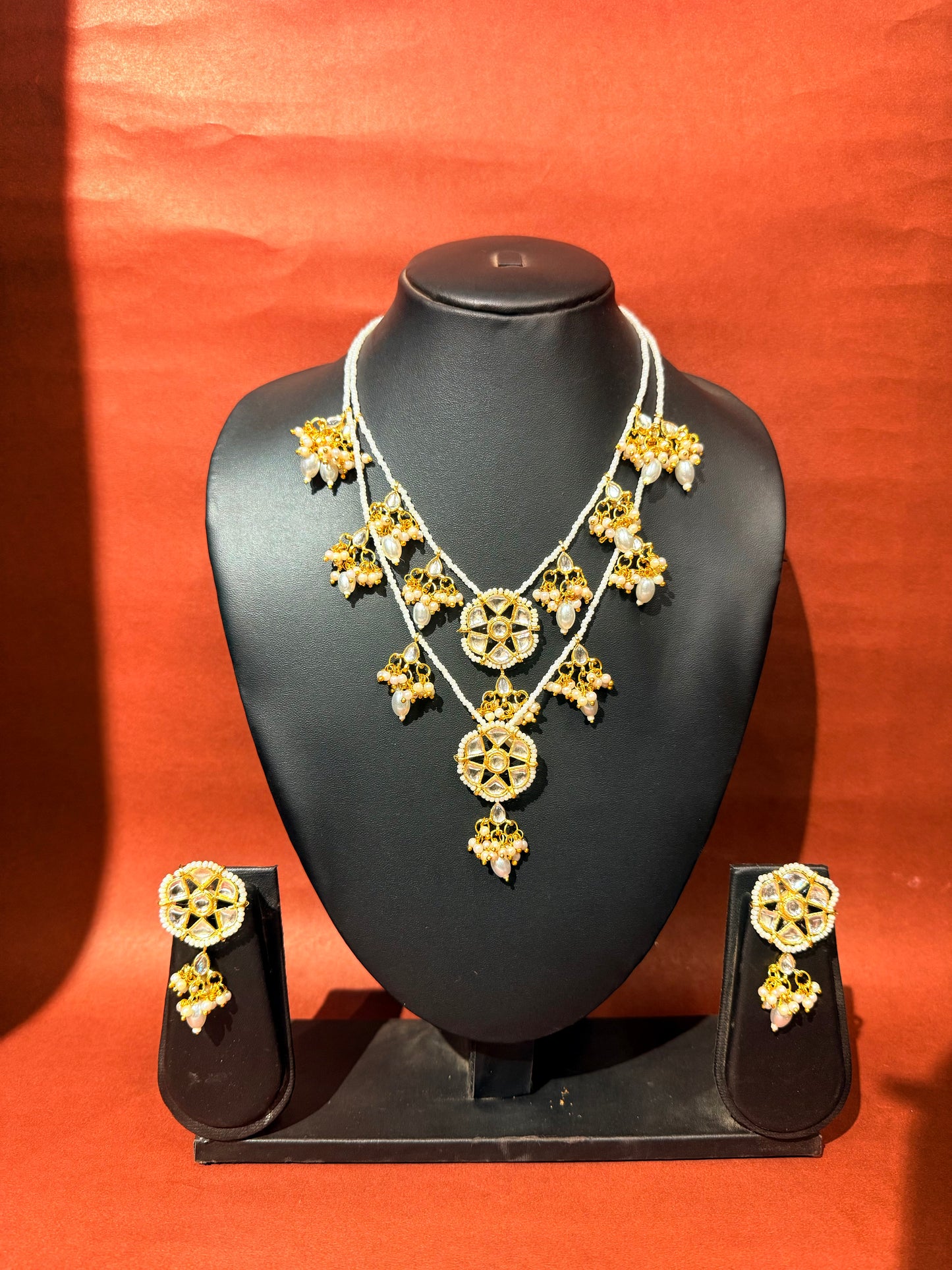 Necklace Set Handmade Kundan And Moti Jewellery