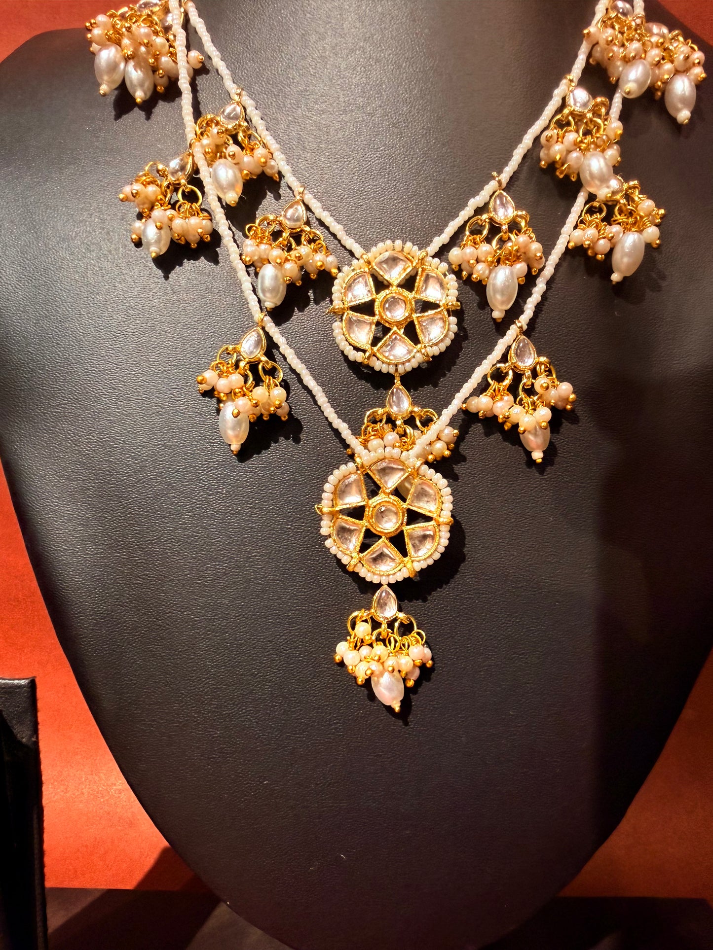 Necklace Set Handmade Kundan And Moti Jewellery