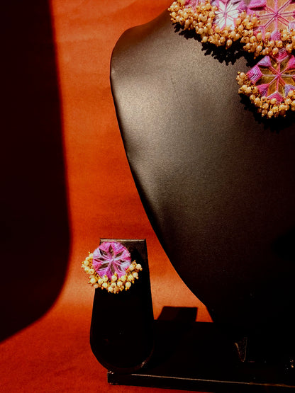 Necklace Set Handmade Thread And Mirror work Jewellery