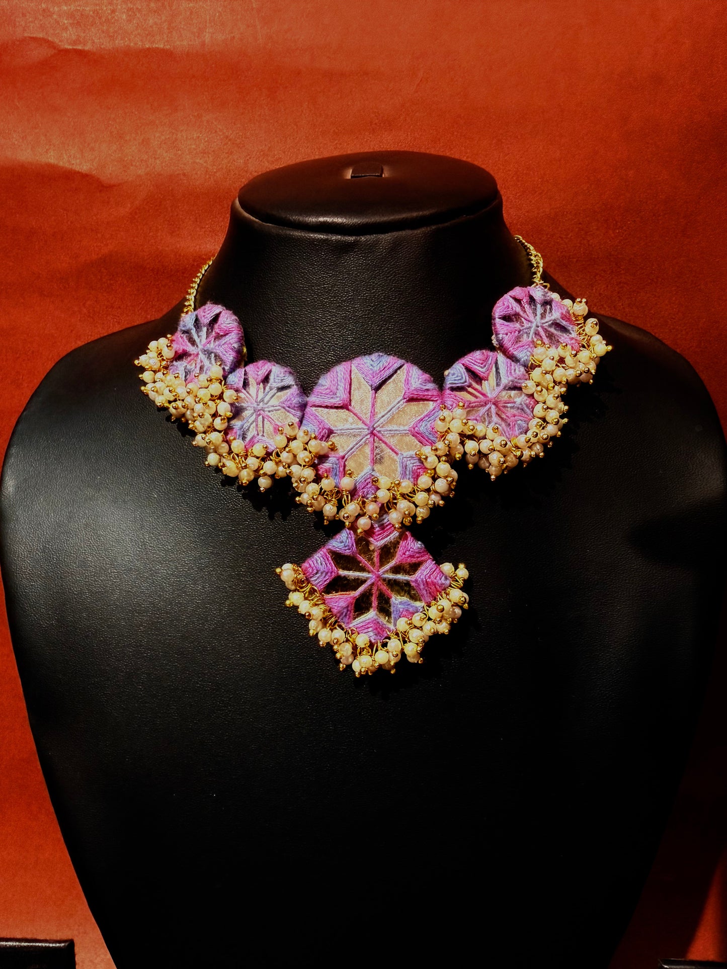 Necklace Set Handmade Thread And Mirror work Jewellery