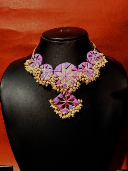 Necklace Set Handmade Thread And Mirror work Jewellery