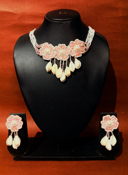 Necklace set Resham Thread And Pearl Jewellery