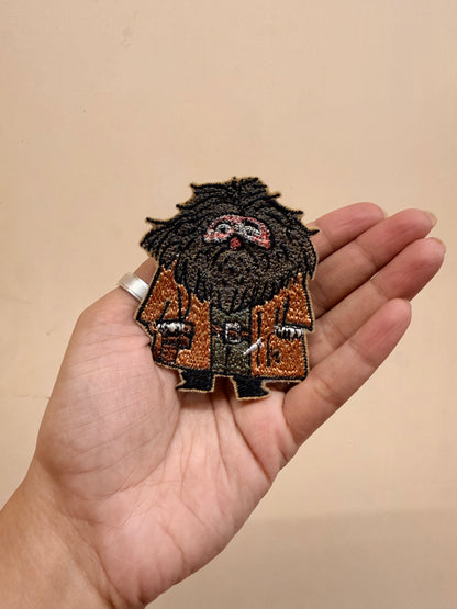 Hagrid Embroidered Brooch front