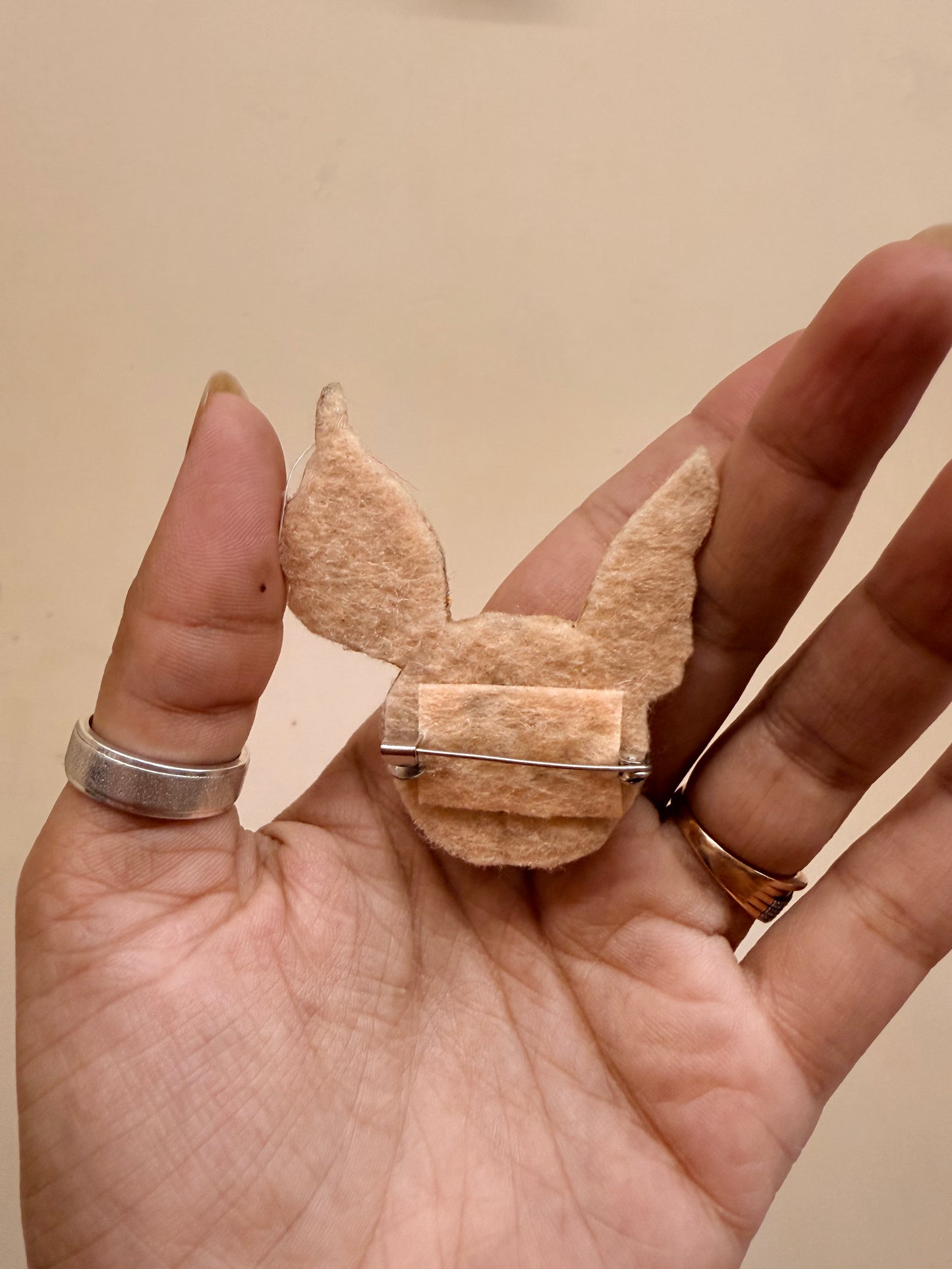Golden Snitch Embroidered Brooch back
