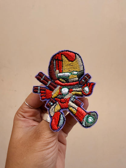 Iron Man Embroidered Brooch front