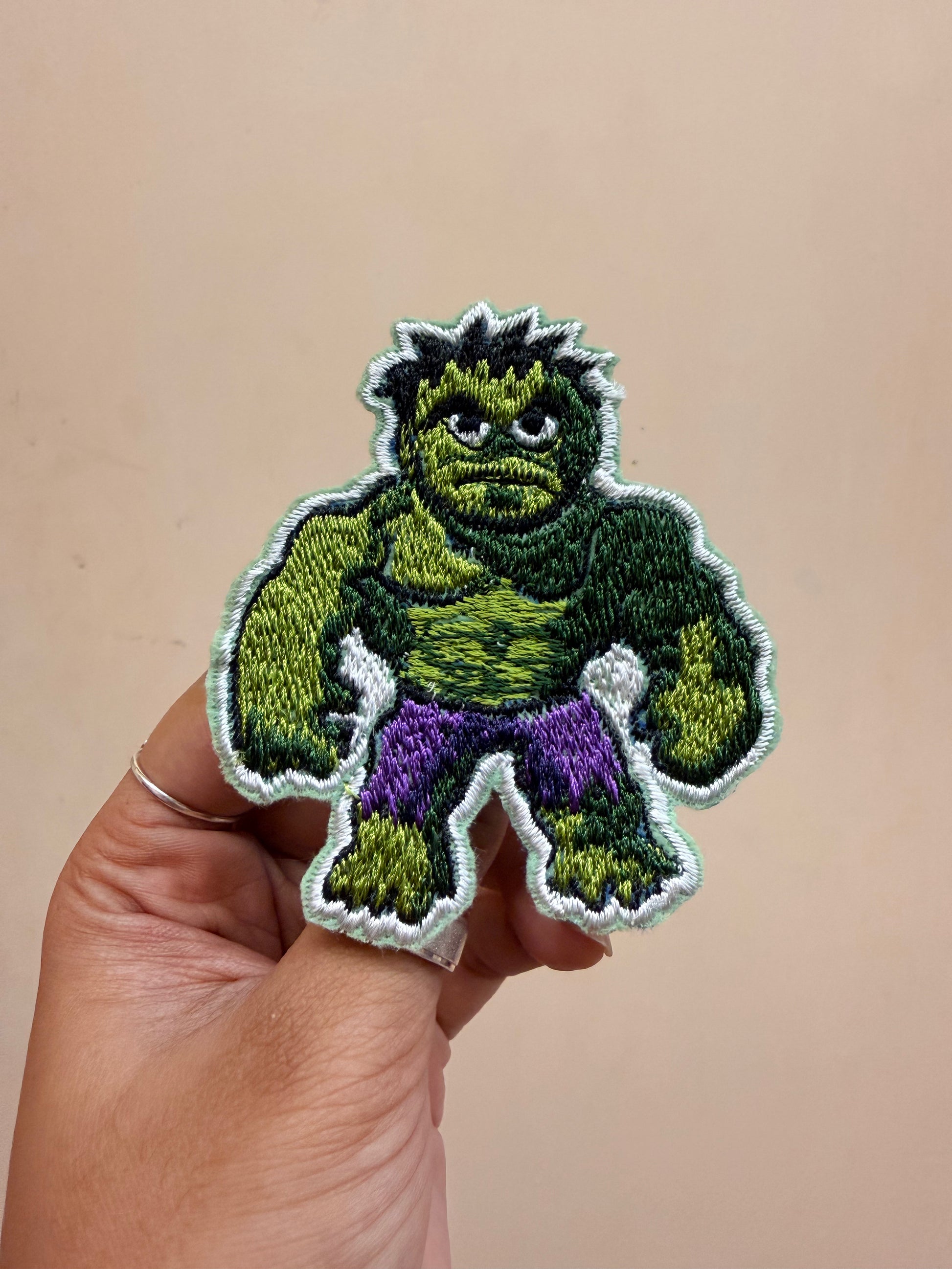 Hulk Embroidered Brooch front