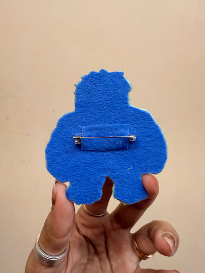 Hulk Embroidered Brooch back