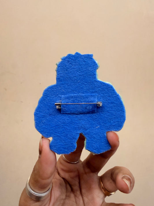 Hulk Embroidered Brooch back