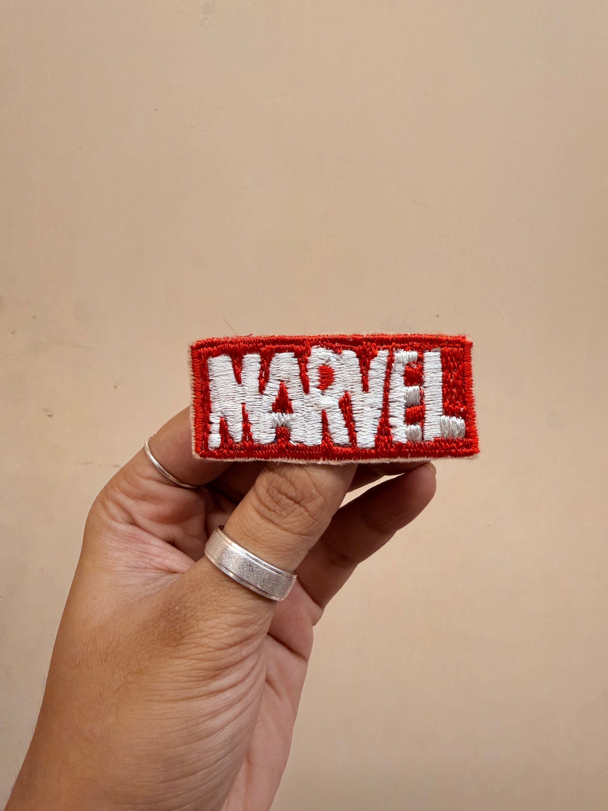 Marvel Logo Embroidered Brooch front