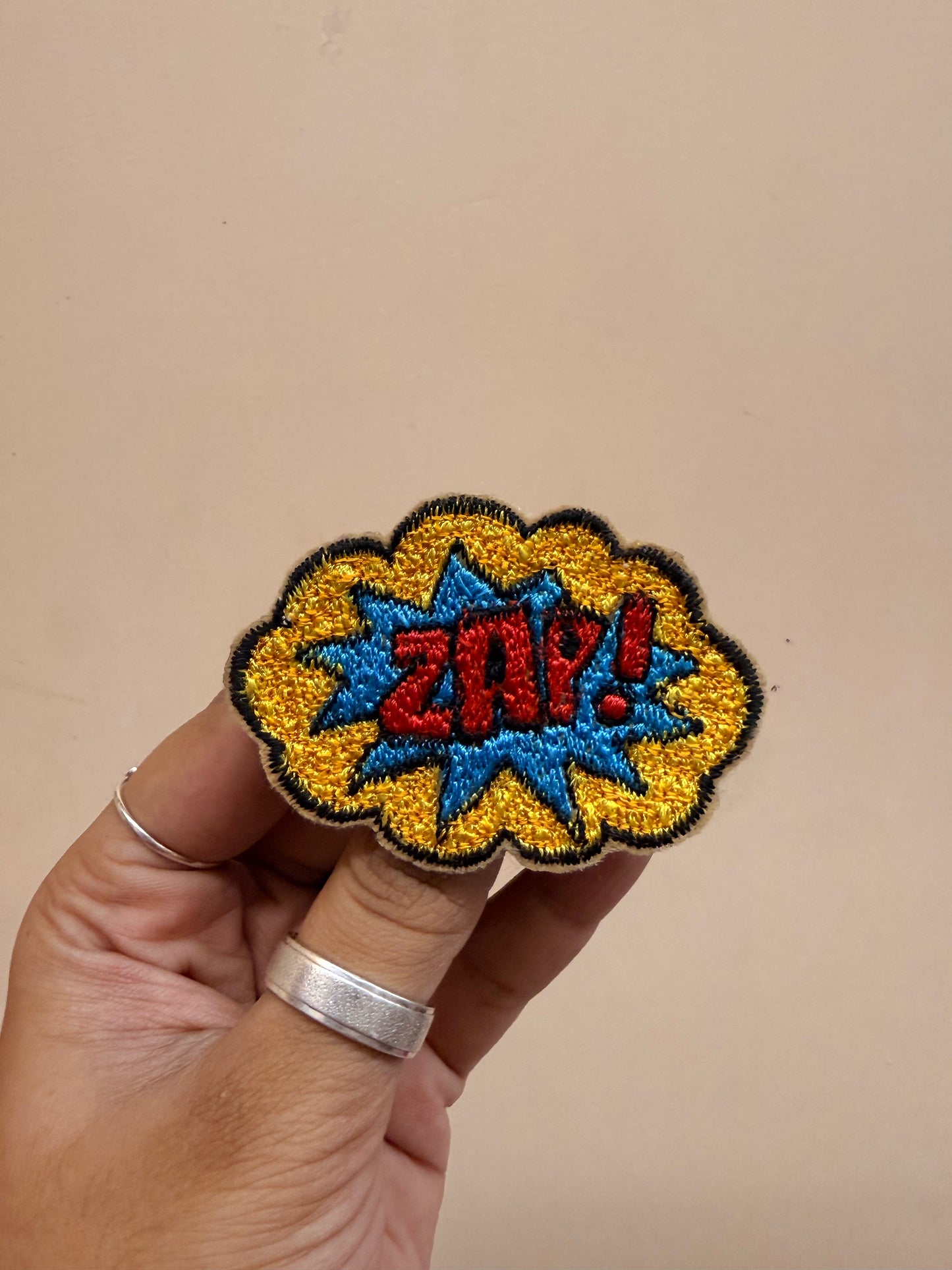 ZAP Comic Embroidered Brooch front