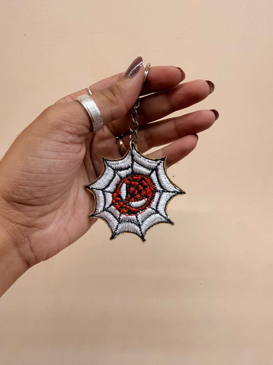 Spider-Man Web Logo Embroidered Key Ring