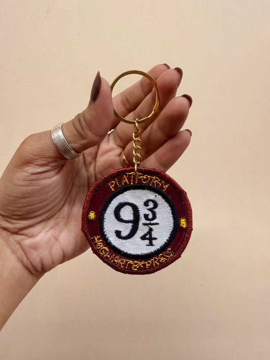 Platform 9¾ Embroidered Key Ring
