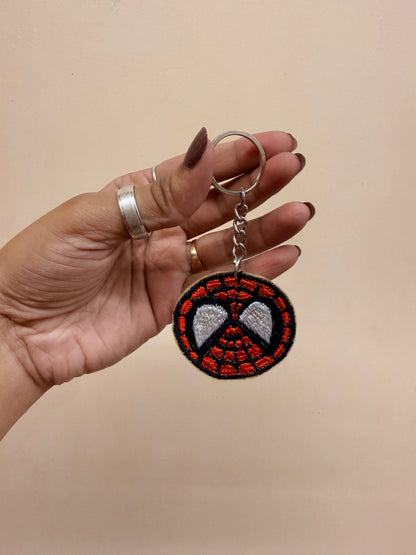 Spider-Man Mask Embroidered Key Ring