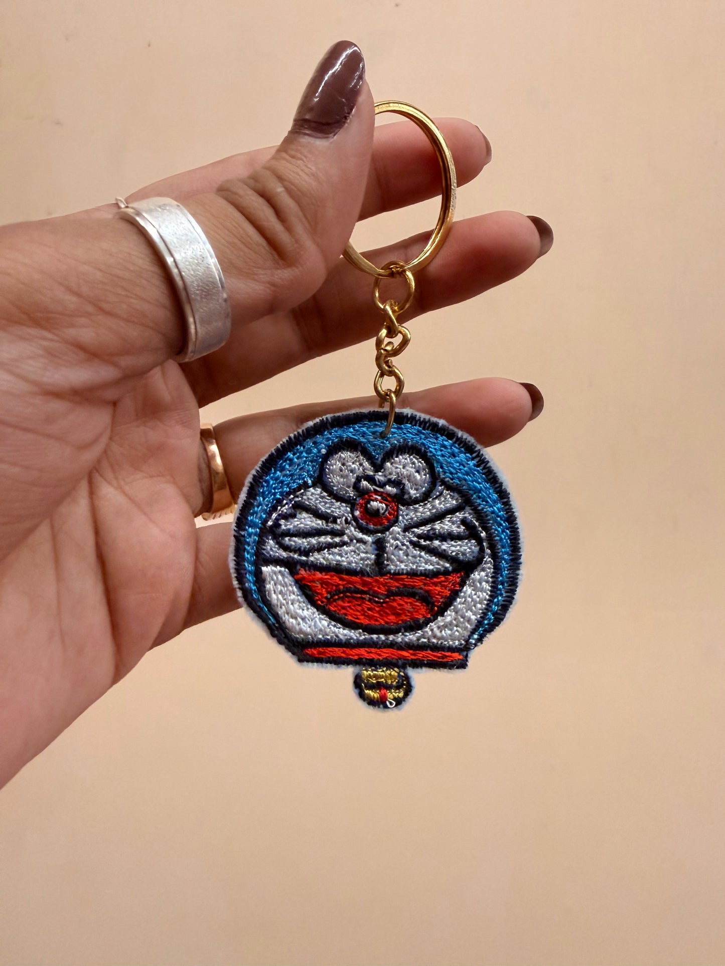 Doraemon Embroidered Key Ring