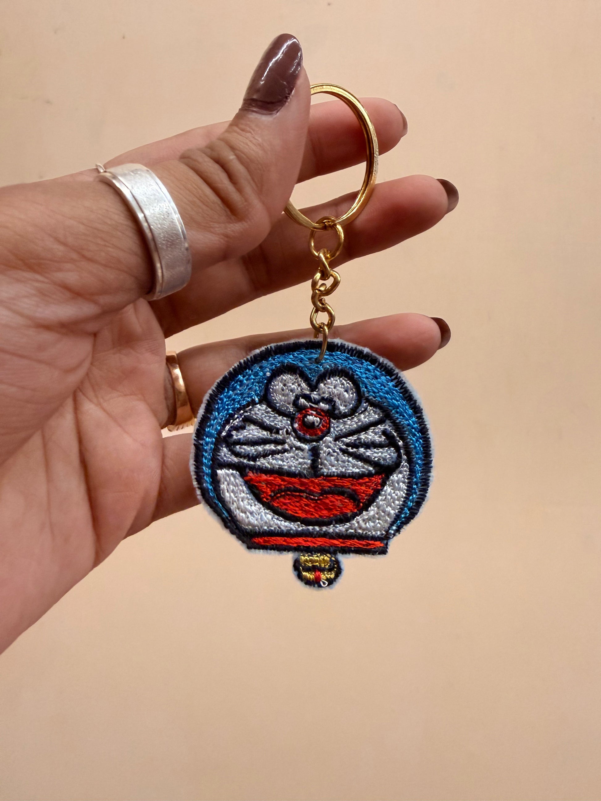Doraemon Embroidered Key Ring