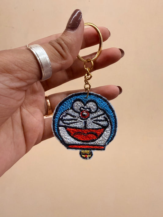 Doraemon Embroidered Key Ring