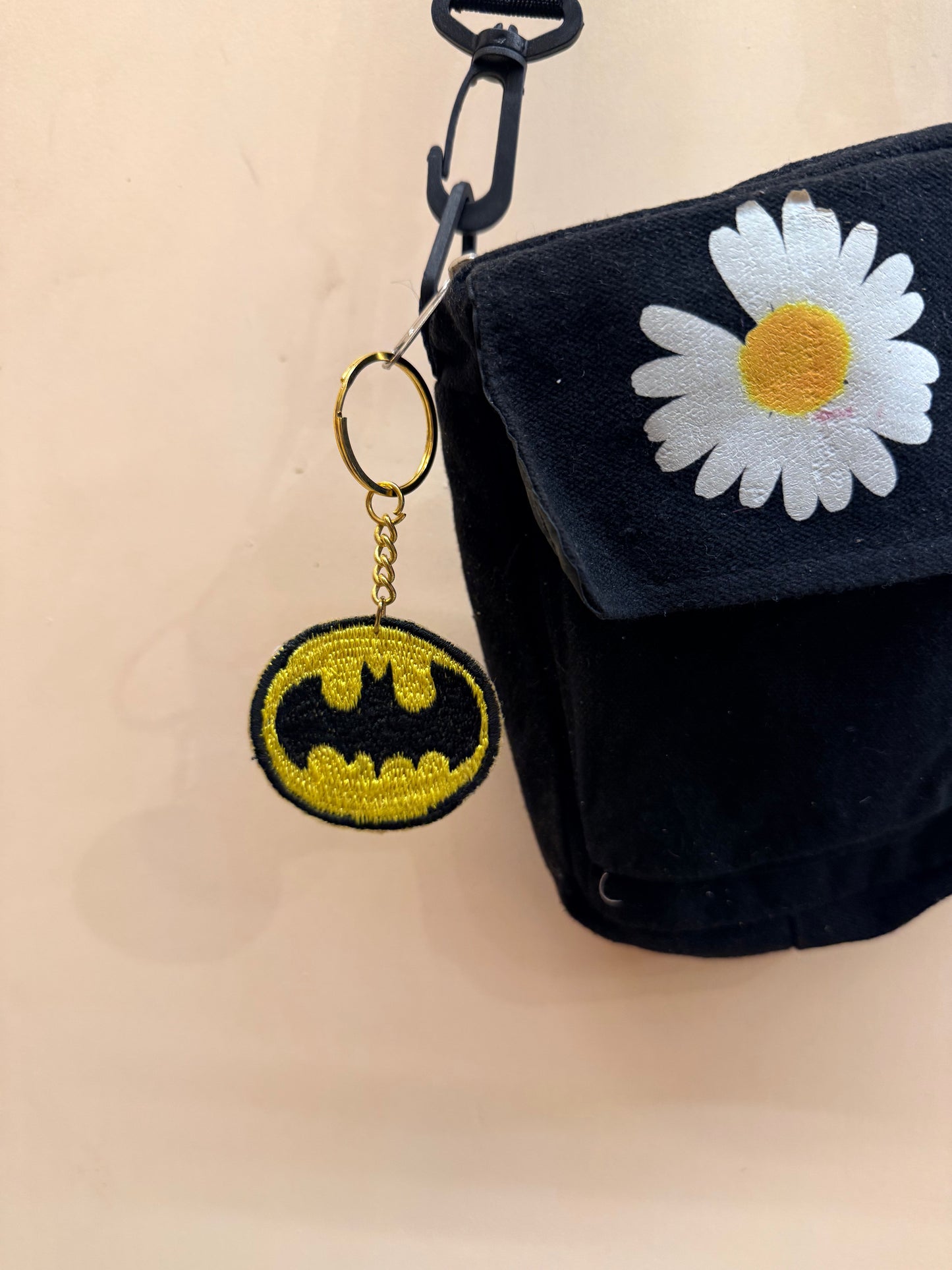 Batman Logo Embroidered Key Ring
