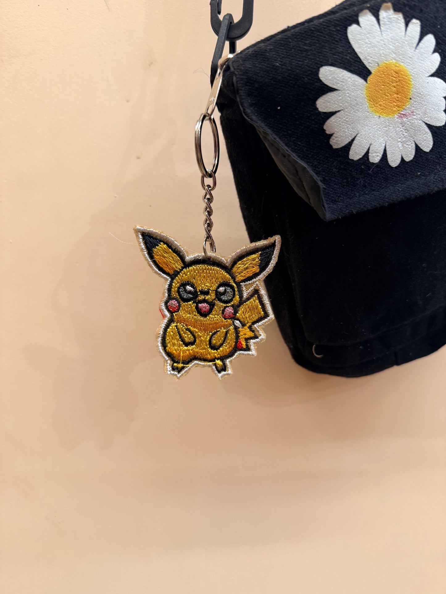 Pikachu Embroidered Key Ring