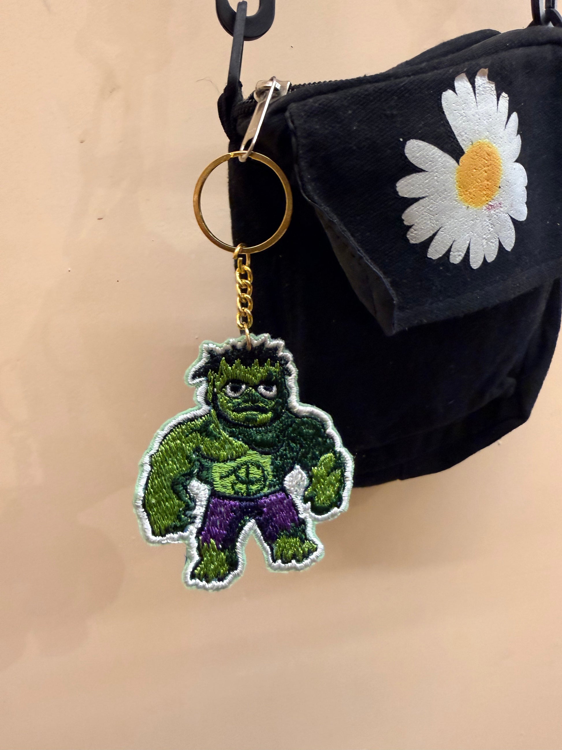 Hulk Embroidered Key Ring