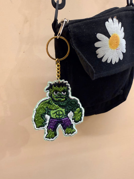Hulk Embroidered Key Ring