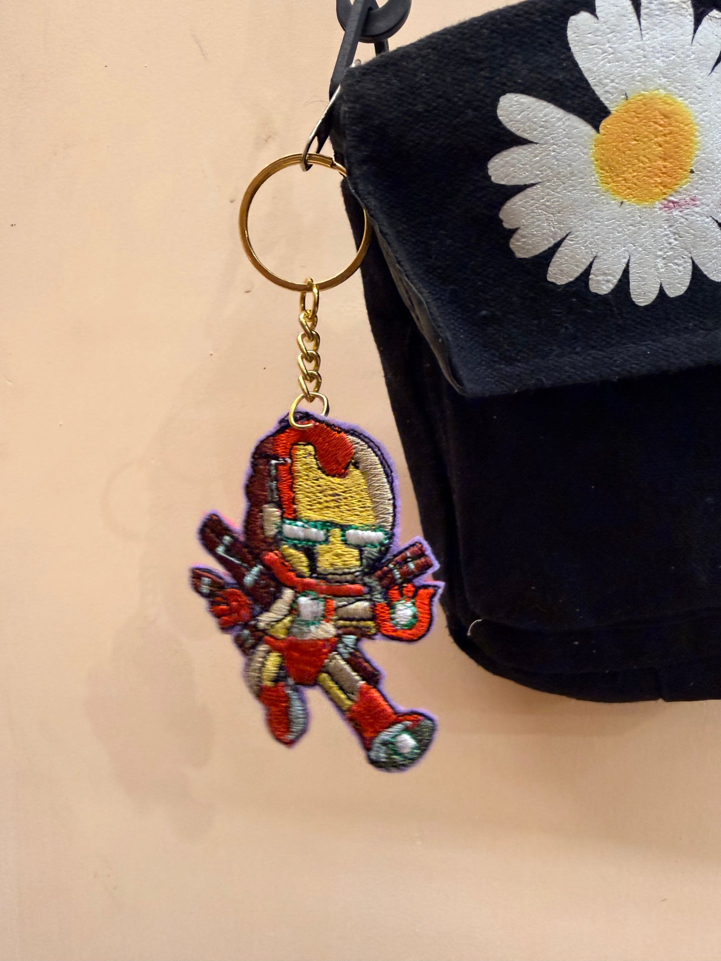 Iron Man Embroidered Key Ring