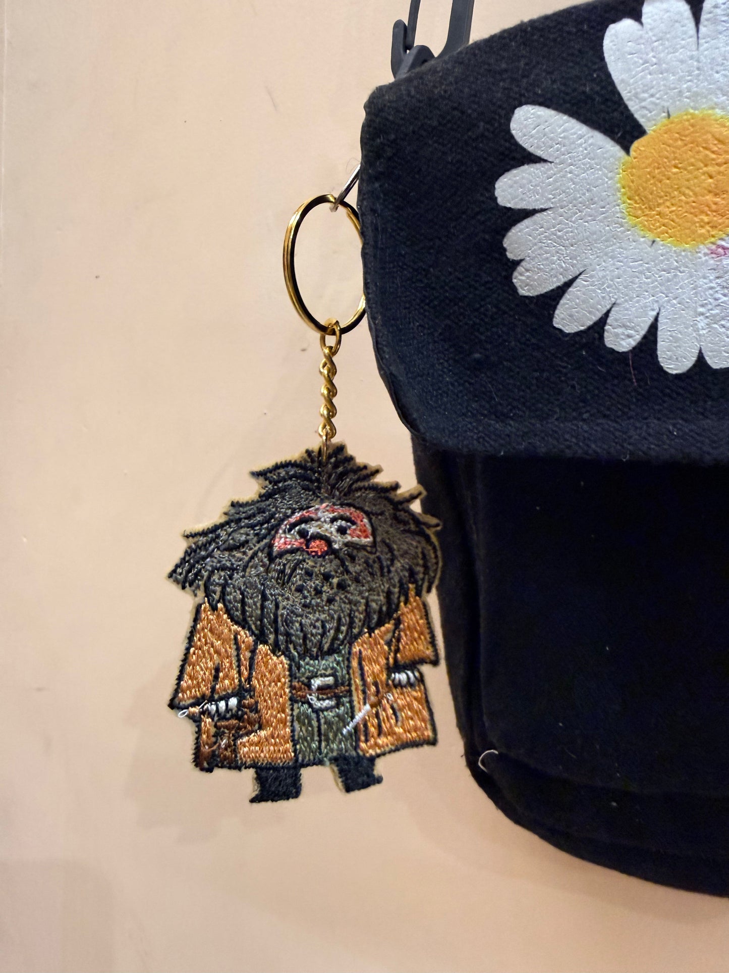 Hagrid Embroidered Key Ring